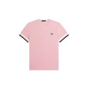 T-shirt in piqué con profili spessi Fred Perry
