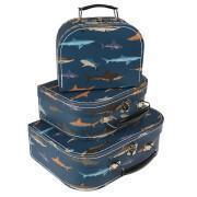 Set di 3 valigie per bambini Rex London Sharks