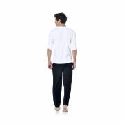 Set pigiama lungo con t-shirt bicolore con scollo a V gan Serge Blanco