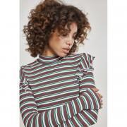 T-shirt donna taglie grandi Urban Classic Striped volant turtlene
