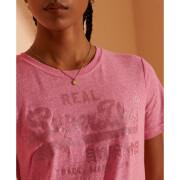 T-shirt con paillettes tono su tono da donna Superdry Vintage Logo