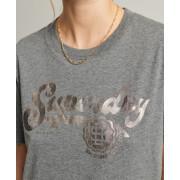 T-shirt donna a maniche corte Superdry Vintage Script Style College